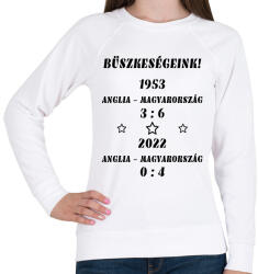 printfashion Anglia - Magyarország fekete - Női pulóver - Fehér (7309290)