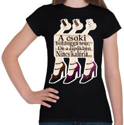 printfashion csoki és cipők - Női póló - Fekete (14248665)
