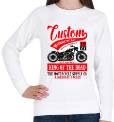 printfashion Motoros - Női pulóver - Fehér (2020082)