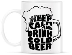 printfashion Keep Calm and Drink Beer - Bögre - Fehér (2795555)