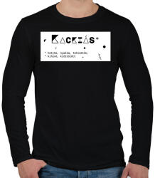 printfashion Kackiás - Férfi hosszú ujjú póló - Fekete (6397120)