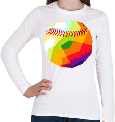 printfashion Baseball-labda - Női hosszú ujjú póló - Fehér (15805820)