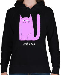 printfashion MESELJ MEG - Női kapucnis pulóver - Fekete (10885622)