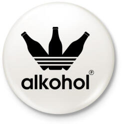 printfashion Alkohol paródia - Kitűző, hűtőmágnes - Fehér (3078910)