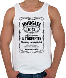 printfashion Kiváló horgász - Évszámmal (fekete) - Férfi atléta - Fehér (7194291)