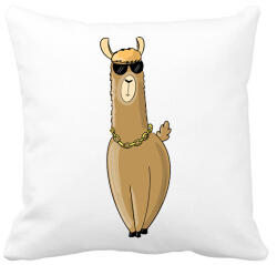 printfashion Boss Lama - Párnahuzat, Díszpárnahuzat - Fehér (2384296)
