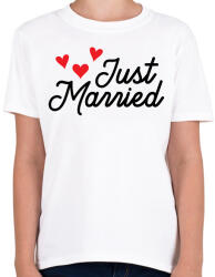 printfashion Just Married - Gyerek póló - Fehér (10590021)