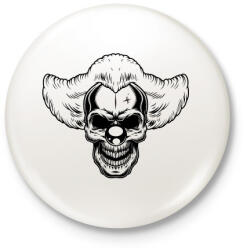 printfashion Bohóc koponya - Kitűző, hűtőmágnes - Fehér (5144179)