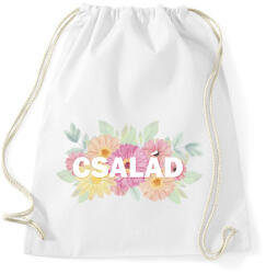 printfashion Család virágokkal - Sportzsák, Tornazsák - Fehér (4823383)