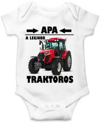 printfashion Apa a legjobb traktoros - Baba Body - Fehér (5780460)