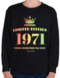 printfashion 1971 - Gyerek pulóver - Fekete (4462643)