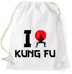 printfashion I love Kung Fu - Sportzsák, Tornazsák - Fehér (9447277)