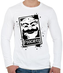 printfashion Fsociety2 - Férfi hosszú ujjú póló - Fehér (347901)