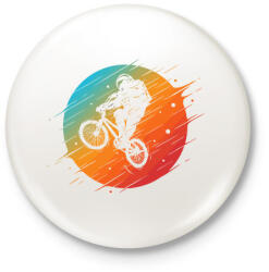 printfashion Bicajos asztronauta - Kitűző, hűtőmágnes - Fehér (3080681)