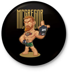 printfashion Conor McGregor - Kitűző, hűtőmágnes - Fekete (3103909)
