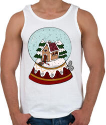 printfashion Karácsonyi hógömb - Férfi atléta - Fehér (14752318)