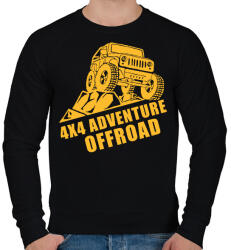 printfashion 4x4 offroad - Férfi pulóver - Fekete (1474285)