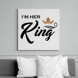 printfashion I'M HER KING - Vászonkép - Fehér (6625039)