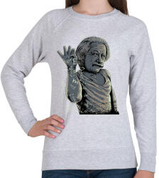 printfashion Salt Bae Einstein - Női pulóver - Sport szürke (337631)