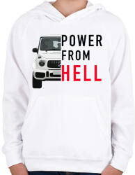 printfashion Mercedes G - Gyerek kapucnis pulóver - Fehér (2233568)