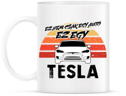 printfashion Ez nem csak egy autó ez egy TESLA - Bögre - Fehér (16464524)