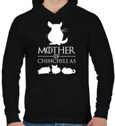 printfashion Mother of Chinchillas - Férfi kapucnis pulóver - Fekete (14486424)
