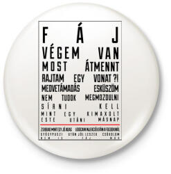 printfashion F Á J - Kitűző, hűtőmágnes - Fehér (3075872)