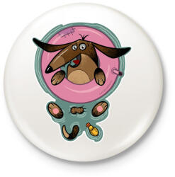 printfashion Tacsi zacsi - Kitűző, hűtőmágnes - Fehér (5388890)