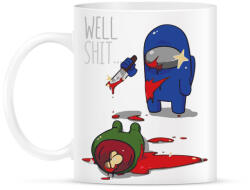 printfashion Among us - well shit - Bögre - Fehér (4222423)