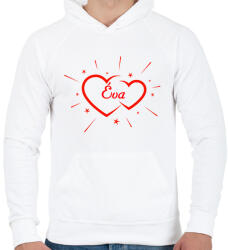 printfashion Éva - Férfi kapucnis pulóver - Fehér (11810810)