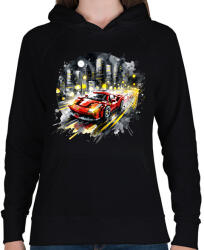 printfashion LEGO Ferrari - Női kapucnis pulóver - Fekete (15533469)