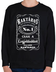 printfashion Jack Daniels style - Gyerek pulóver - Fekete (4882089)