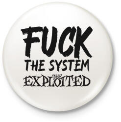 printfashion FUCK THE SYSTEM 2 - Kitűző, hűtőmágnes - Fehér (10449759)