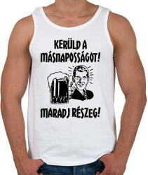 printfashion Kerüld a másnaposságot! - Férfi atléta - Fehér (5371547)