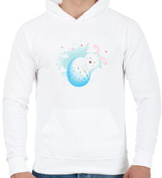 printfashion husvét27 - Férfi kapucnis pulóver - Fehér (6614119)