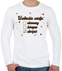 printfashion Uralkodás szintje - Férfi hosszú ujjú póló - Fehér (8525200)