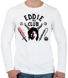 printfashion Eddie Munson Fan Club - Férfi hosszú ujjú póló - Fehér (7672601)