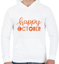 printfashion Happy October - Férfi kapucnis pulóver - Fehér (1853974)