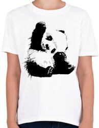 printfashion Panda maci - Gyerek póló - Fehér (1611309)