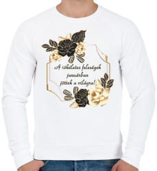 printfashion Tökéletes feleség szülinapja január - Férfi pulóver - Fehér (3845121)
