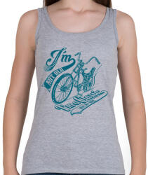printfashion Retro bicikli - Női atléta - Sport szürke (23746)