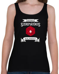 printfashion Túléltem egy Szerepjátékos Kalandot - Női atléta - Fekete (2644932)