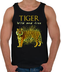 printfashion tiger wild and free - Férfi atléta - Fekete (10754200)
