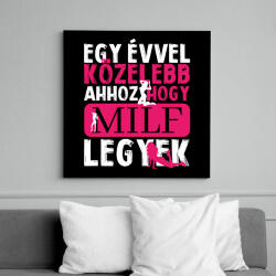 printfashion Egy évvel közelebb - Vászonkép - Fekete (14835369)