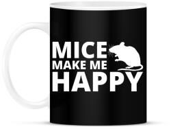 printfashion Mice make me happy - Bögre - Fekete (13441404)