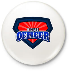 printfashion SUPER HOME OFFICER - Kitűző, hűtőmágnes - Fehér (11464550)