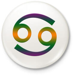 printfashion Rák - Kitűző, hűtőmágnes - Fehér (4116845)