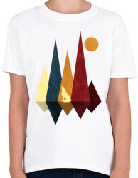 printfashion Farkas és hegyek 5 - Gyerek póló - Fehér (5233547)