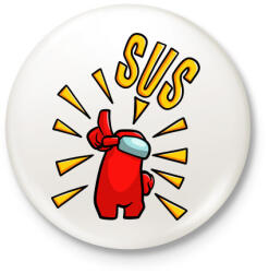 printfashion Among us - SUS - Kitűző, hűtőmágnes - Fehér (4286482)