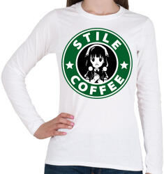 printfashion Stille Coffe - Női hosszú ujjú póló - Fehér (1438379)